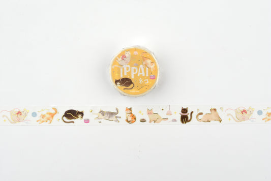 BGM Washi Tape - Foil Stamping - IPPAI - Full of Cats