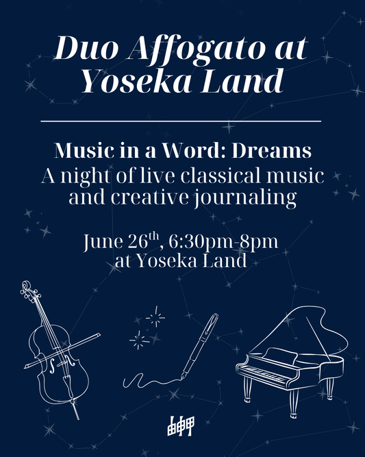 Duo Affogato at Yoseka Land - Live Classical Music & Creative Journaling