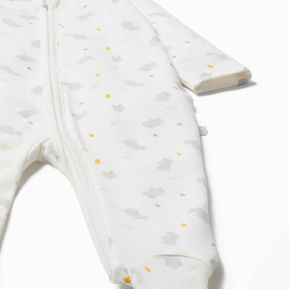 Bunny Printed Clever Zip Sleepsuit