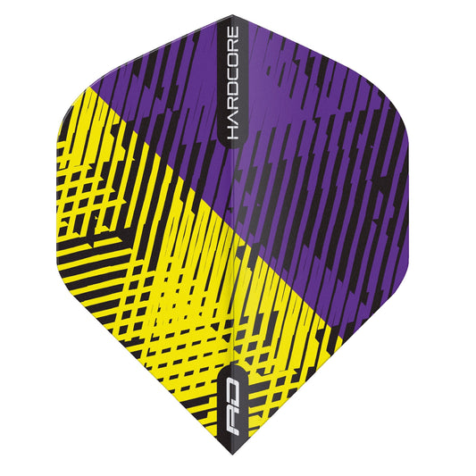 RED DRAGON - Hardcore Radical Fleck Flights - Purple and Yellow