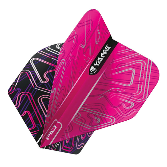 RED DRAGON - Pink and Black Yin Yang Dart Flights - Standard Shape