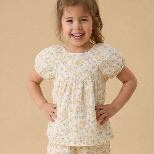 Floral Muslin Blouse