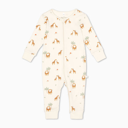 Giraffe Print Clever Zip Sleepsuit