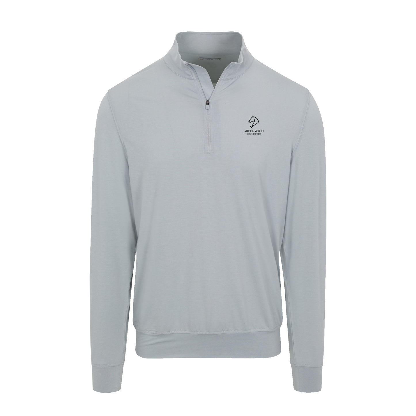 Greenwich Sound Polo Velocity Performance Quarter Zip Light Grey