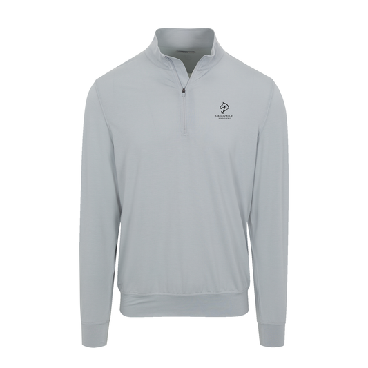 Greenwich Sound Polo Velocity Performance Quarter Zip Light Grey