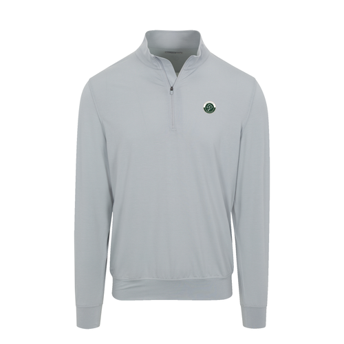Greenwich Sound Polo Velocity Performance Quarter Zip Light Grey