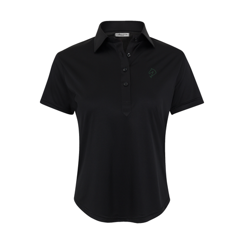 Greenwich Sound Polo Women's Cap Sleeve Semi Spread Polo Black