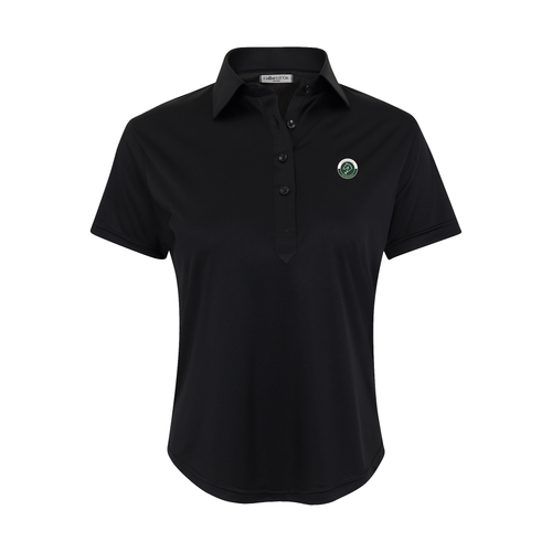 Greenwich Sound Polo Women's Cap Sleeve Semi Spread Polo Black