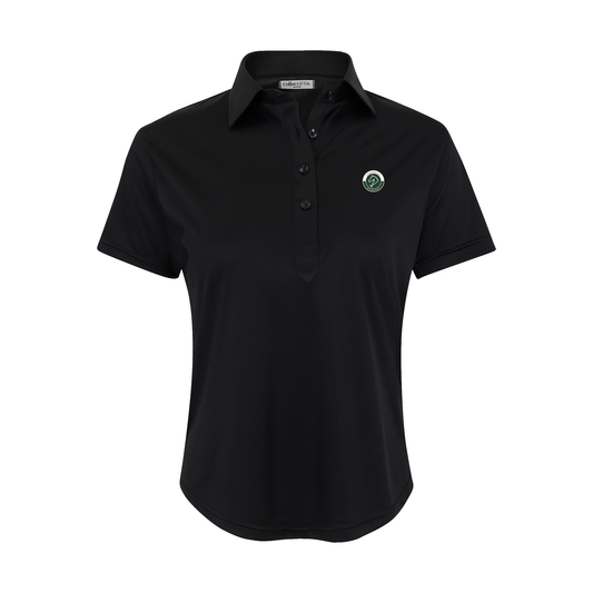 Greenwich Sound Polo Women's Cap Sleeve Semi Spread Polo Black