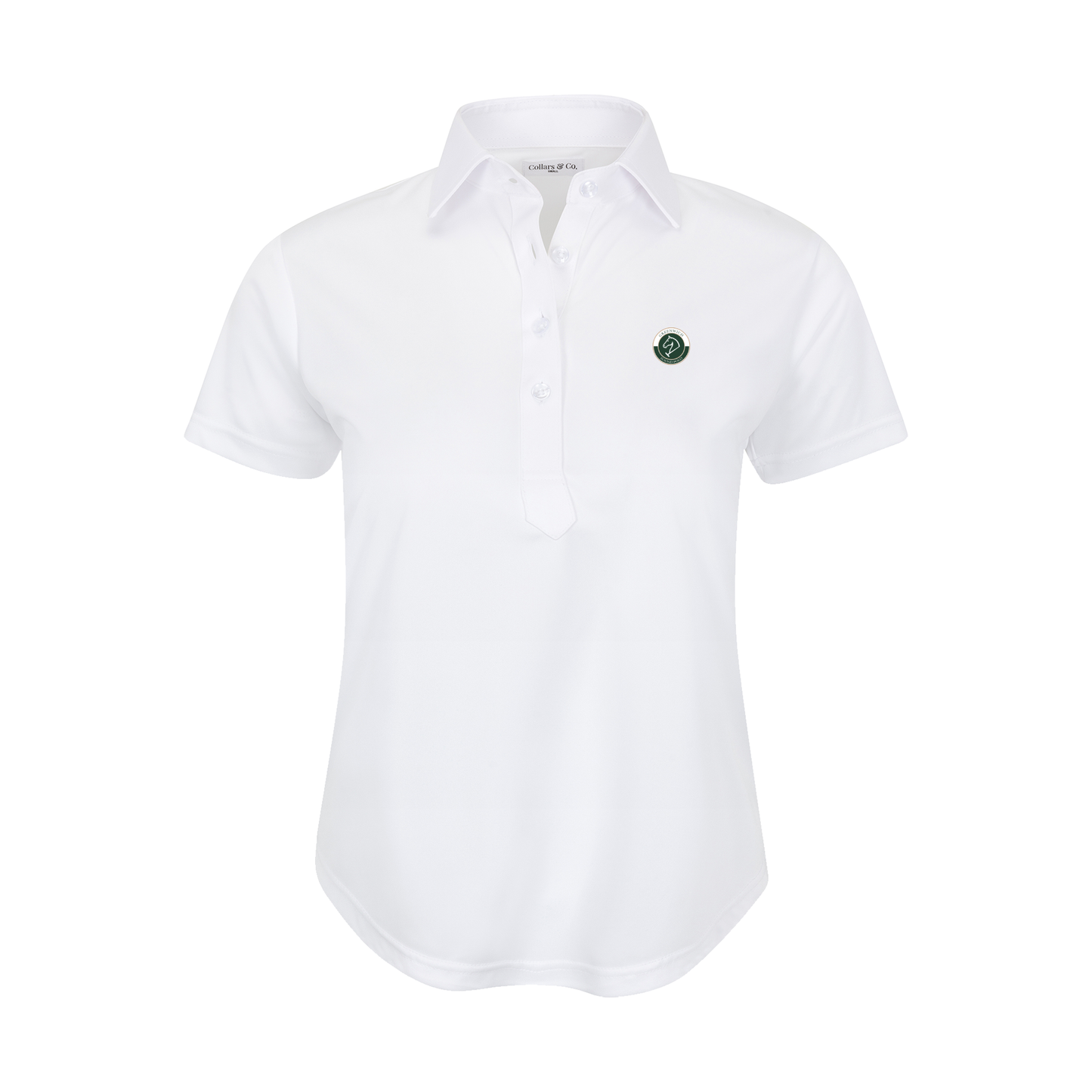 Greenwich Sound Polo Women's Cap Sleeve Semi Spread Polo White