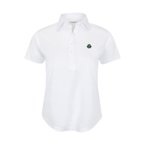 Greenwich Sound Polo Women's Cap Sleeve Semi Spread Polo White