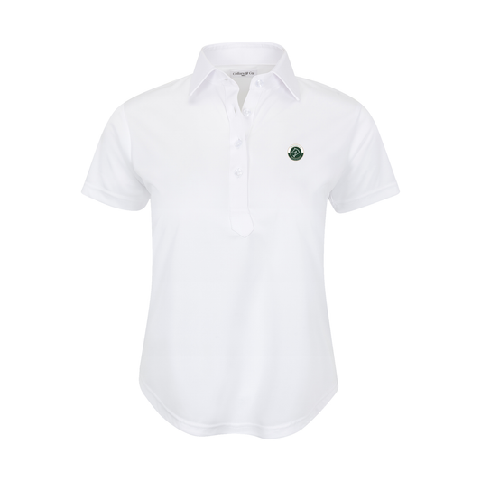 Greenwich Sound Polo Women's Cap Sleeve Semi Spread Polo White