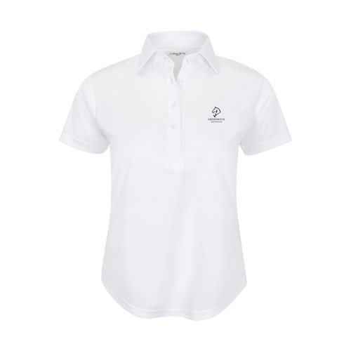 Greenwich Sound Polo Women's Cap Sleeve Semi Spread Polo White