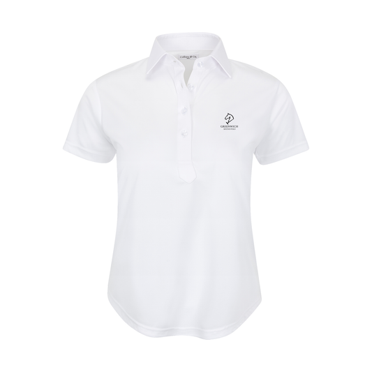 Greenwich Sound Polo Women's Cap Sleeve Semi Spread Polo White