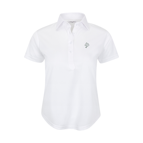 Greenwich Sound Polo Women's Cap Sleeve Semi Spread Polo White