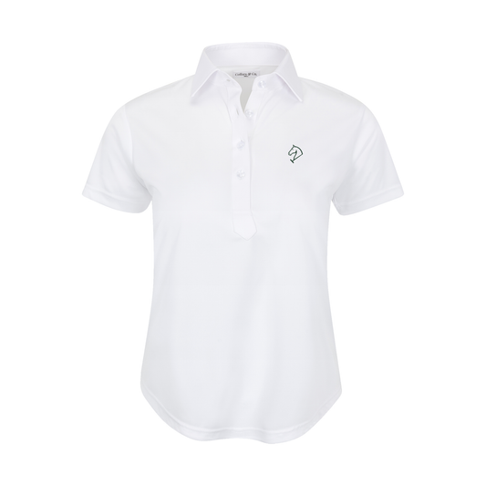 Greenwich Sound Polo Women's Cap Sleeve Semi Spread Polo White