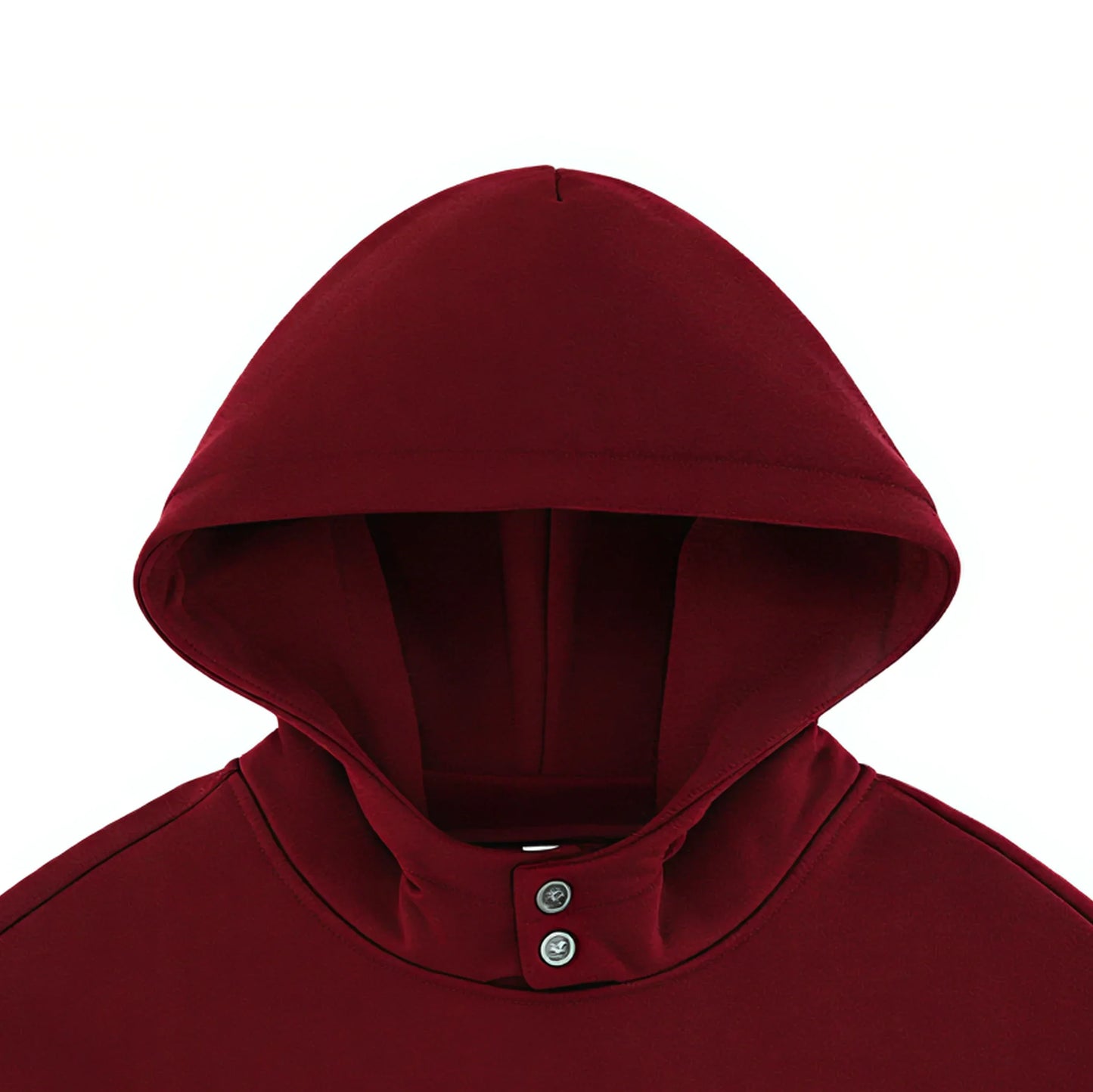 Double Button Closure Hood Drop Shoulder Cotton Blend Casual Top Quality Men's Custom Designer Oversized Hoodie