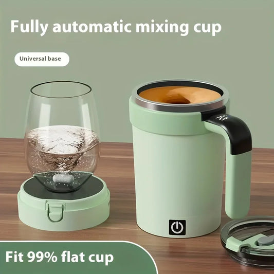 Brand New Automatic Stirring Cup with Temperature Display, Removable Base, DIY Combinable Automatic Stirring Cup with Lid
