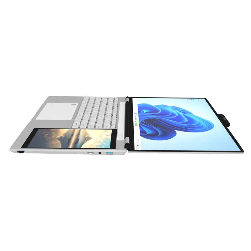 2026 New Game Personal and Home Laptops 15 Inch + 7 Inch Intel N95 RGB Backlit Keyboard Dual Screen Touch Office Business Laptop