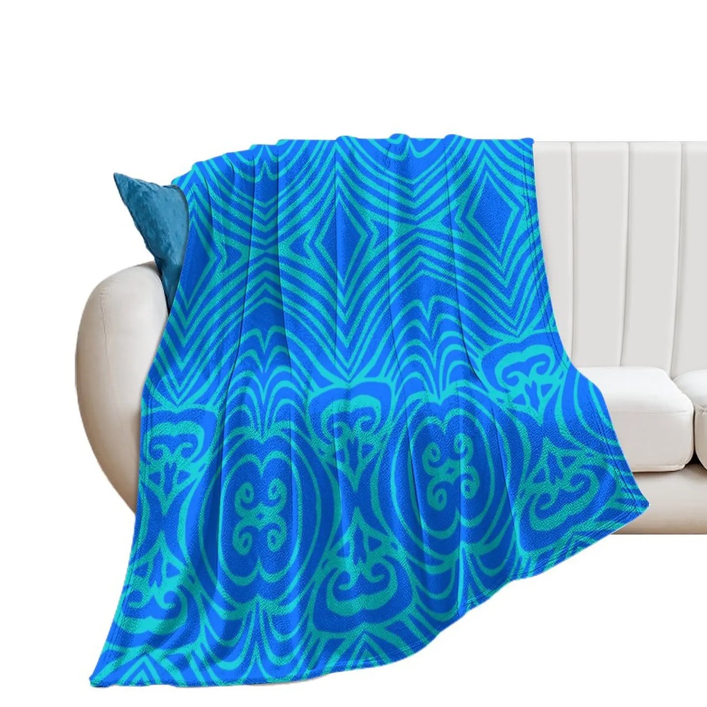 1MOQ Custom Print Sublimation Blankets Fiji Samoa Polynesian Tribal Winter Fleece Blanket Micro Plush Family Blanket for Kids