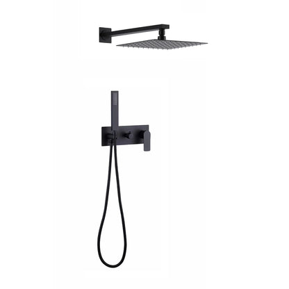 Brass mixing valve wall-mounted shower,2-function bathroom shower head, faucet and shower head set.