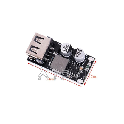 DC-DC Buck Module: 12V/24V to QC3.0 Fast Charge, Single USB Phone Charging Board