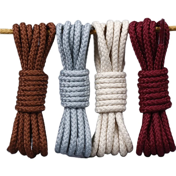 4mm Round Shoe Laces High Quality Round Shoelaces Boot Sneaker Shoestring Strong Braided Rope Shoelaces for Winter Shoes