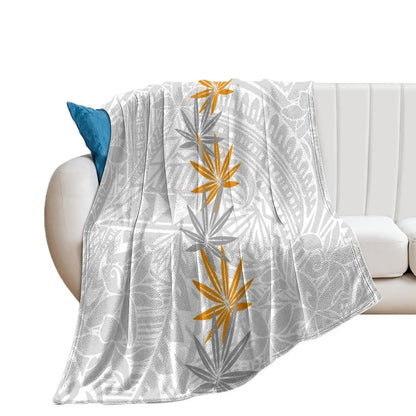 1MOQ Custom Print Sublimation Blankets Fiji Samoa Polynesian Tribal Winter Fleece Blanket Micro Plush Family Blanket for Kids