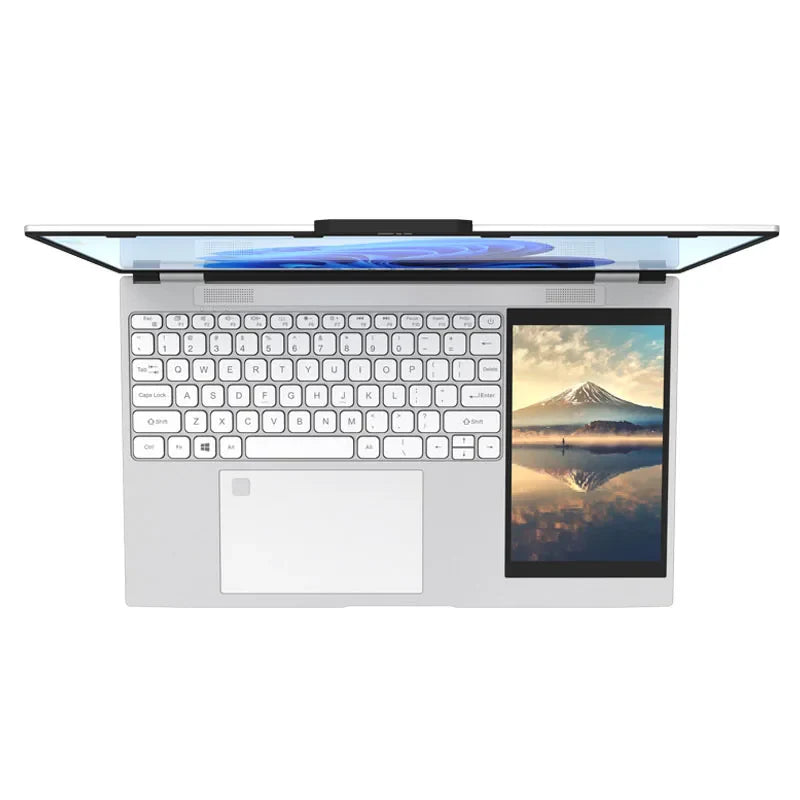 2026 New Game Personal and Home Laptops 15 Inch + 7 Inch Intel N95 RGB Backlit Keyboard Dual Screen Touch Office Business Laptop