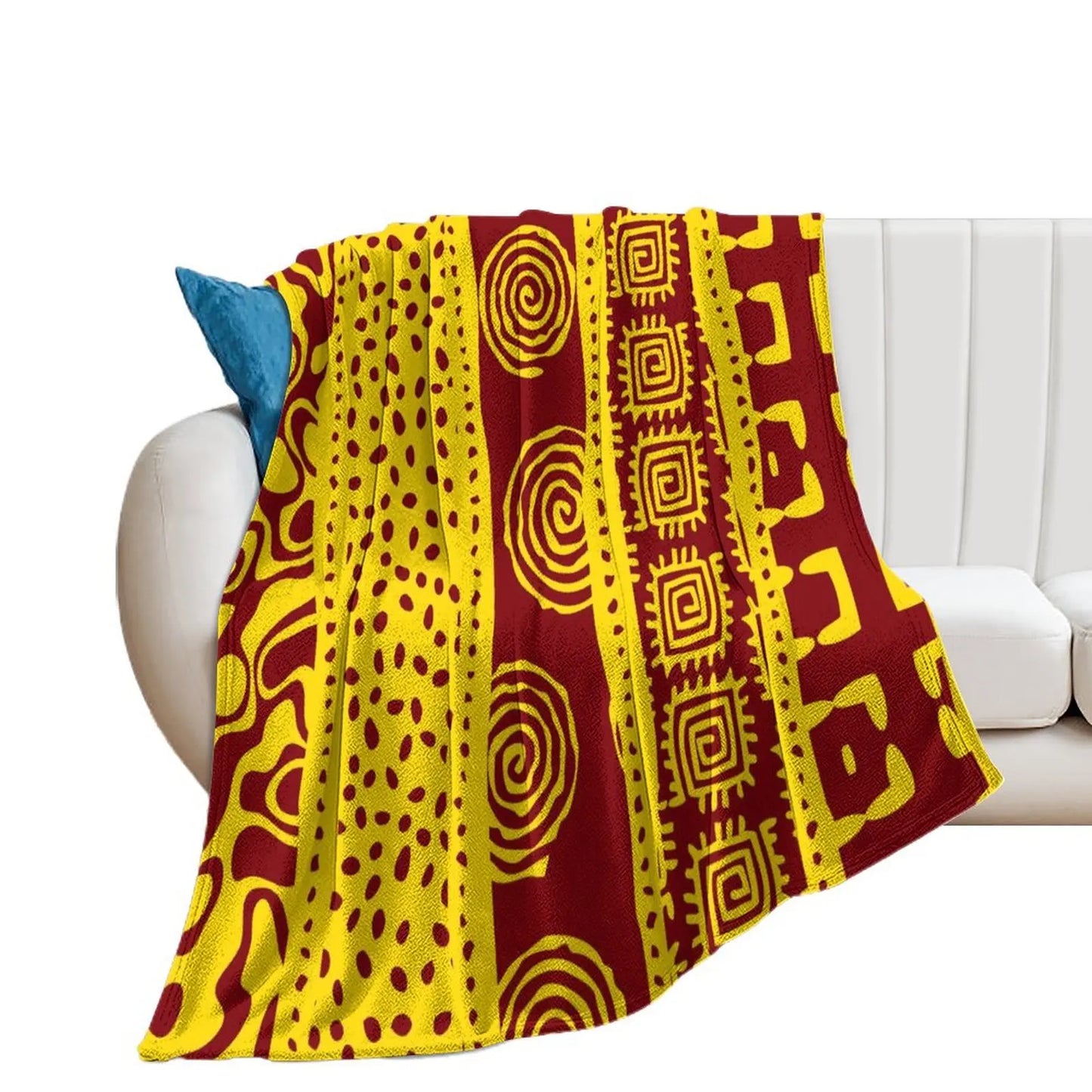 1MOQ Custom Print Sublimation Blankets Fiji Samoa Polynesian Tribal Winter Fleece Blanket Micro Plush Family Blanket for Kids