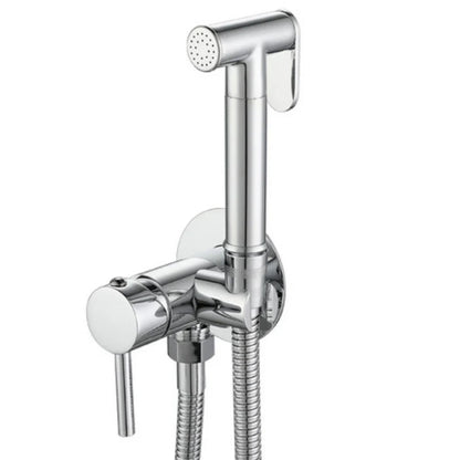 Brass Matt Black Round High Pressure Toilet Bidet Shower Head Sprayer Valve Faucet Set With 1.2m Hose Toilet Bidet Sprayer Set