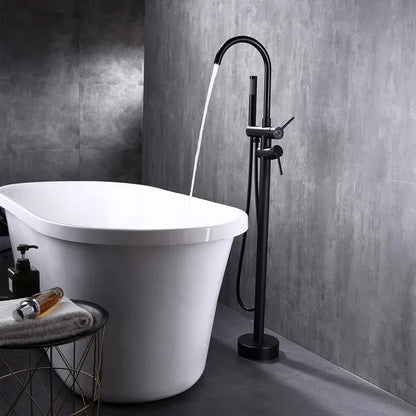 Brass Stainless Steel Dual Freestanding Bath Shower Mixer Floor Stand Mounted Tub Filler Bathtub Faucet Slide Bar Hotel Use