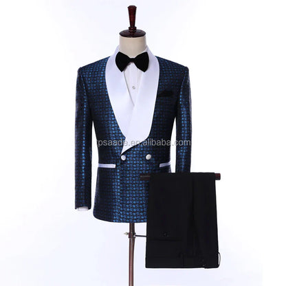 2024 New Arrival l Long Coat Designs Chinese Red Men Suit Gentle Men Tuxedo Prom Blazer Custom 3 Pieces (Jacket+vest+Pants)