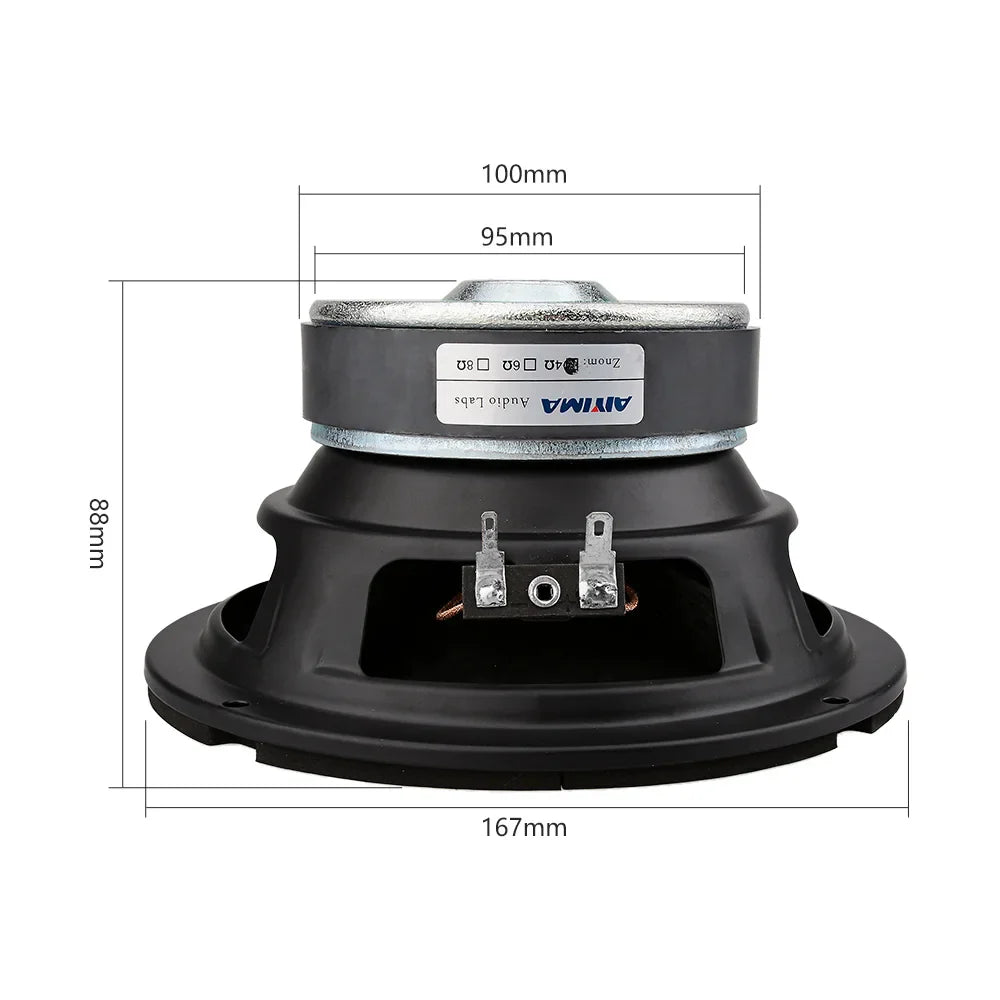 AIYIMA 1Pcs 6.5 Inch Subwoofer 4 8 Ohm 80W Super Bass Woofer Speaker Home Theater For Bookshelf Computer Speaker