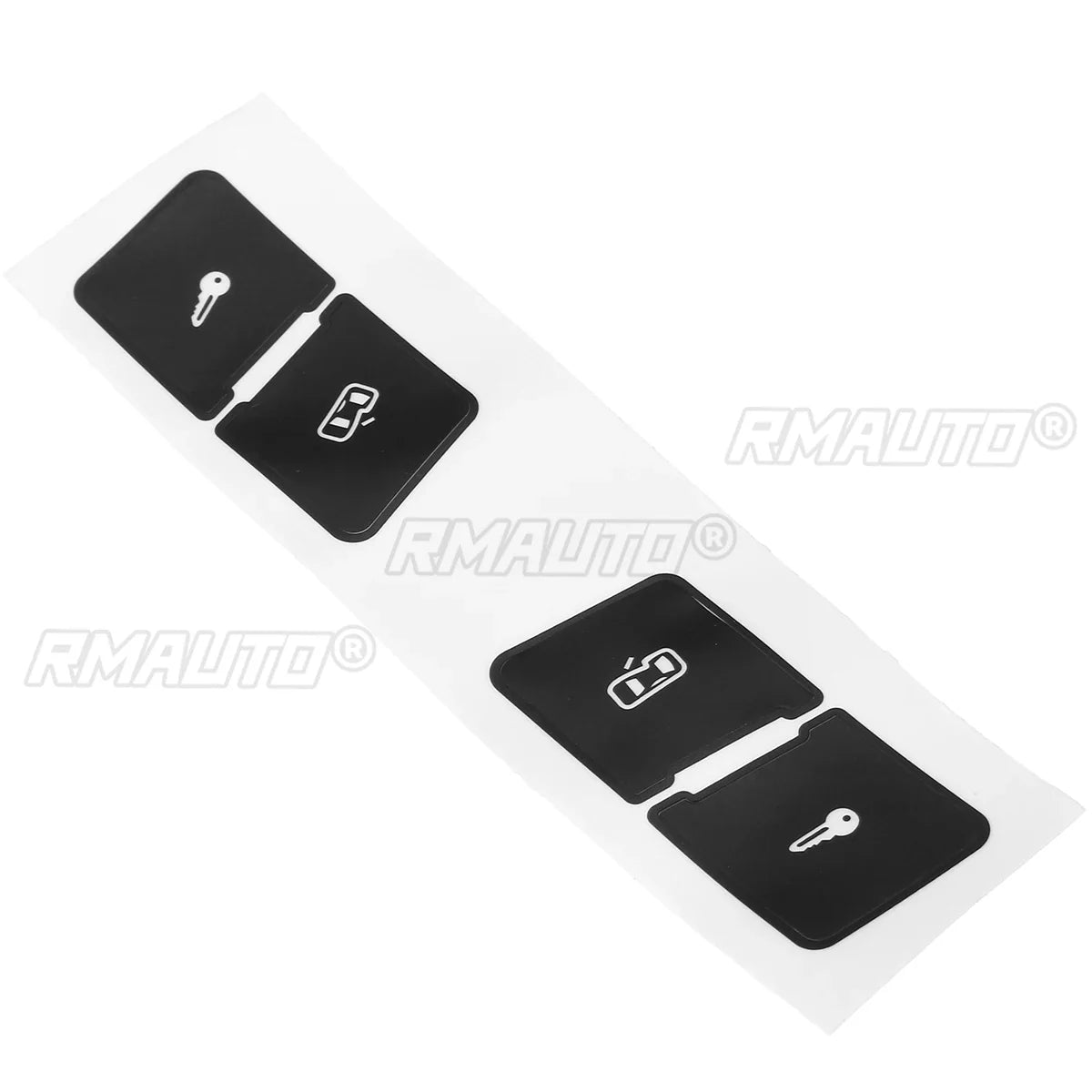 A Set Matte Black Car Door Lock Control Switch Button Repair Stickers Decals for Audi A3L Fixed Ugly Button Car Stickers