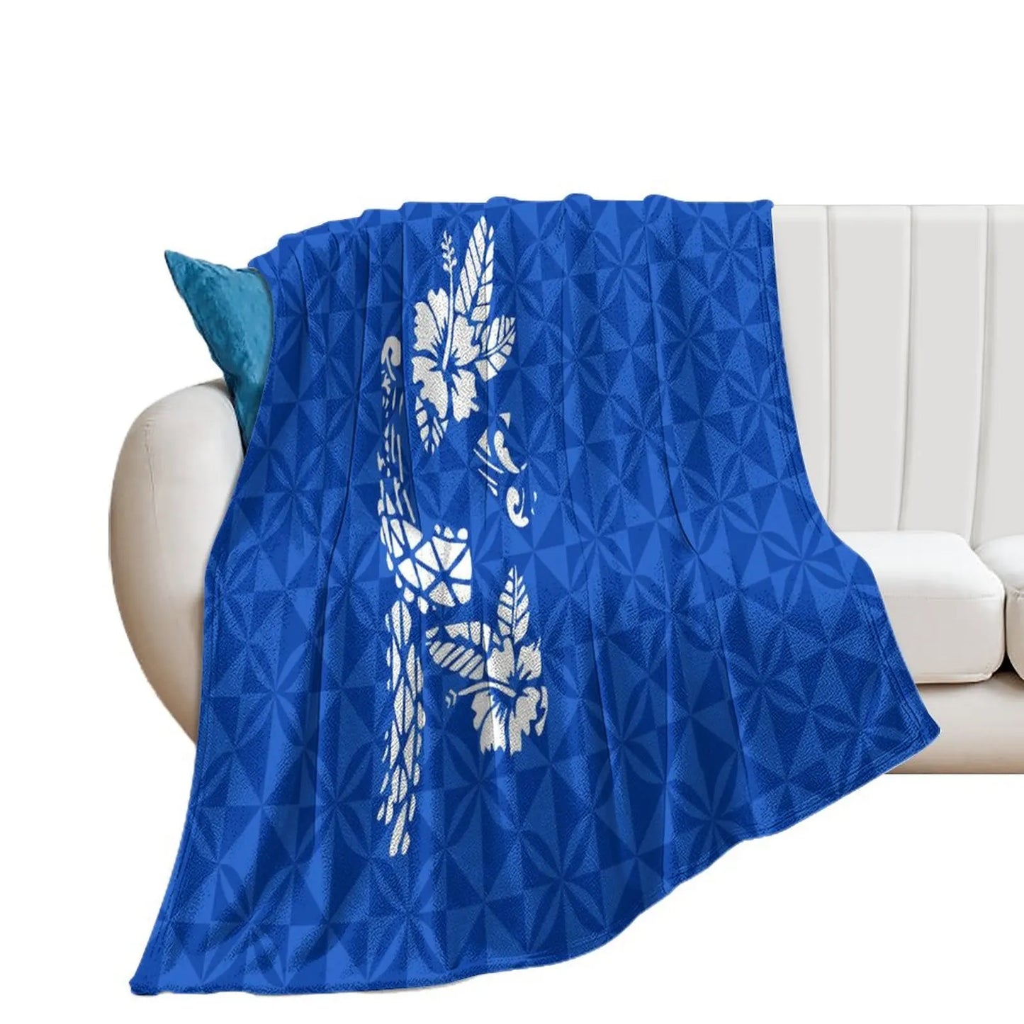 1MOQ Custom Print Sublimation Blankets Fiji Samoa Polynesian Tribal Winter Fleece Blanket Micro Plush Family Blanket for Kids