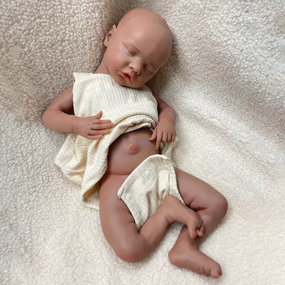 DIY Painted Silicone Reborn Baby Dolls 17" Open Mouth Newborn Dolls Washable Silicone Dolls As Artist Collection