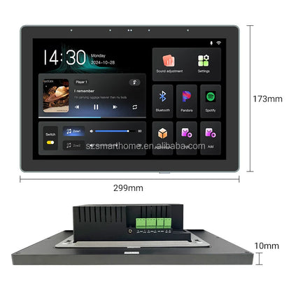 8-Inch Smart Home Background Music Host Amplifier 8-Channel for Bluetooth 2 Zone Home Automation Theatre System Home Amplifier