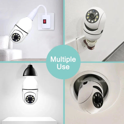 360 Panoramic Wifi HD Night Vision Ip Surveil Mini Surveillance Home Security Wireless Light Bulb PTZ Home Security Cameras