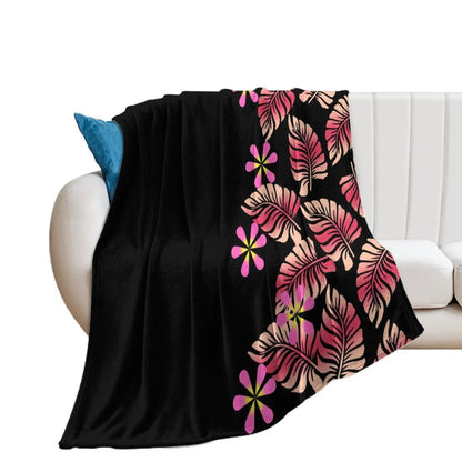 1MOQ Custom Print Sublimation Blankets Fiji Samoa Polynesian Tribal Winter Fleece Blanket Micro Plush Family Blanket for Kids