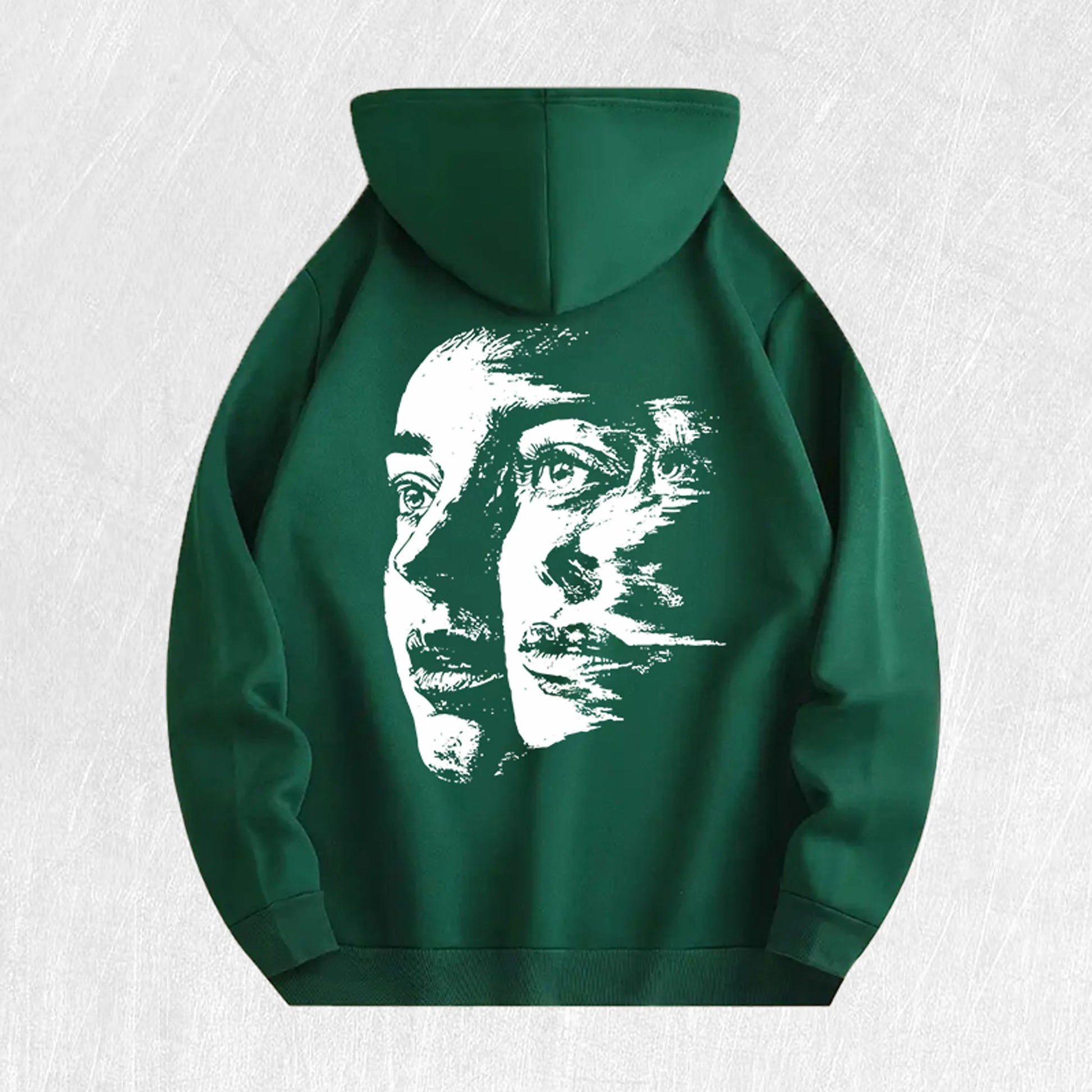 Abstract Face Graphic Hoodie 100% Cotton US Warehouse 6 Colors