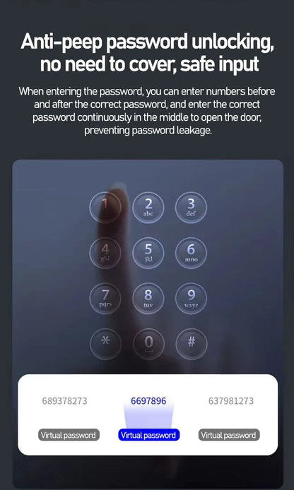 2026 Tuya 3D Face and Palm Recognition cat Eye Visibility Semiconductor Fingerpint Smart Door Lock Working with Smart Life App