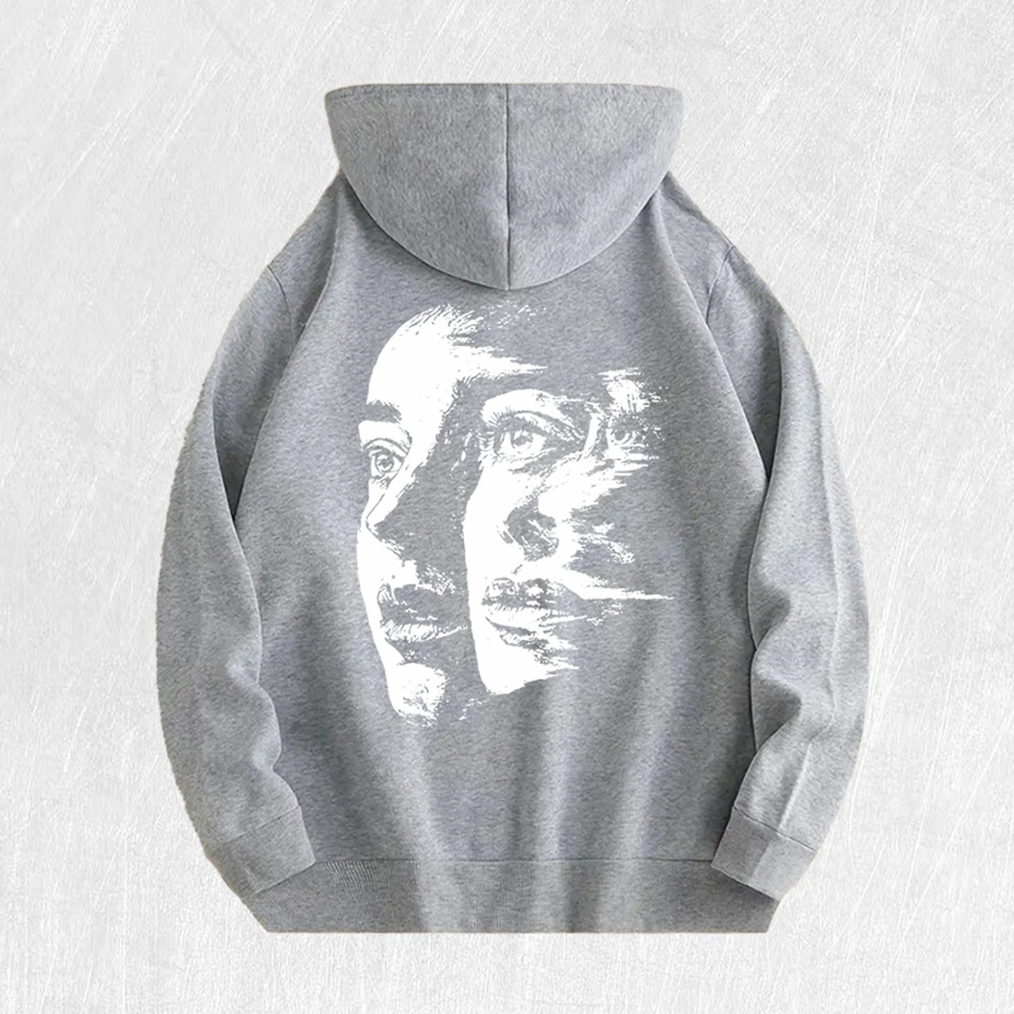 Abstract Face Graphic Hoodie 100% Cotton US Warehouse 6 Colors