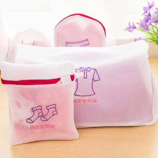 Clothes Wash Kit Washing Bra Socks Underwear Mesh Zippered Lingerie Laundry Bag Washing Machine Dirty Laundry Bags