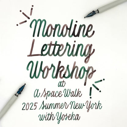 A Space Walk - Monoline Lettering Workshop with Bechori (Reservations Begin July 1 - 12pm ET)