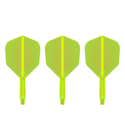TARGET - K-FLEX All-In-One Moulded Flights NO6 Size - Neon Yellow
