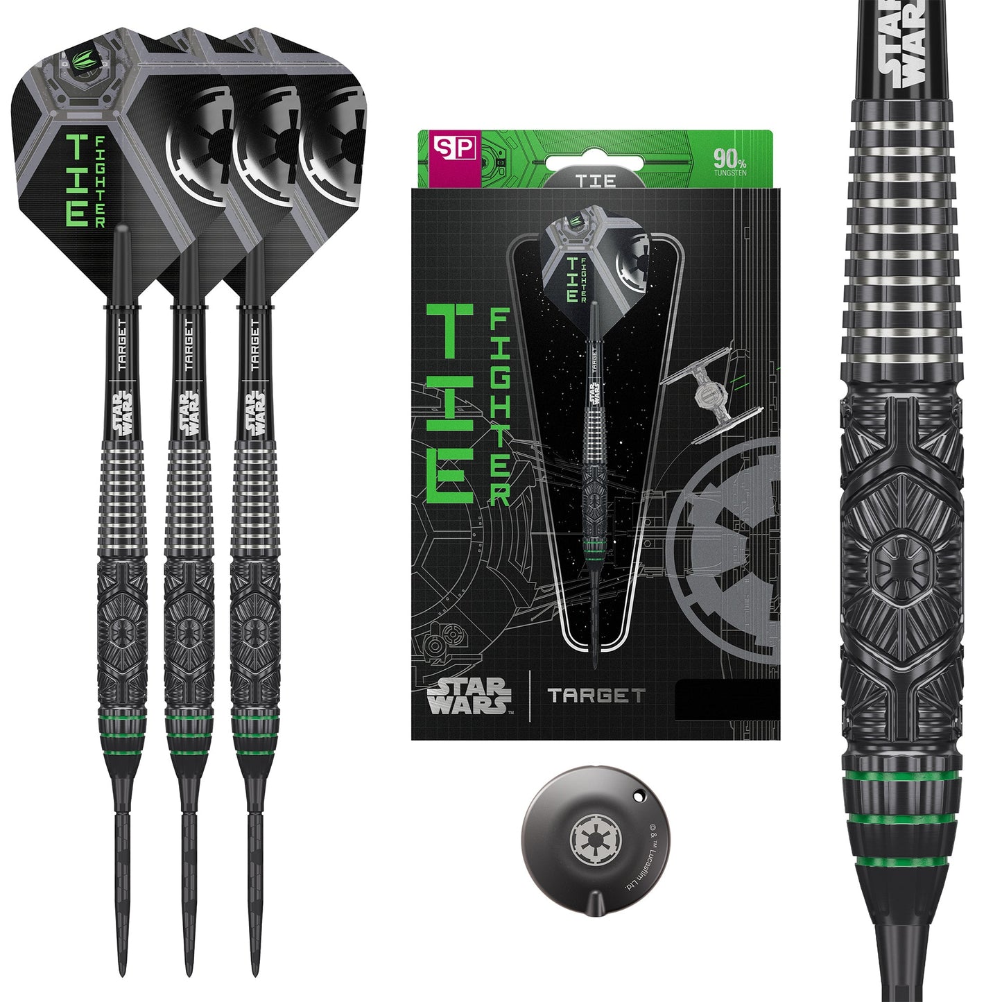TARGET x STAR WARS - 24g - Tie Fighter - Steel Tip Swiss Point - 90% Tungsten Darts