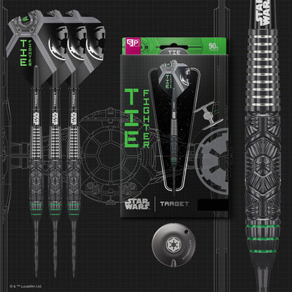 TARGET x STAR WARS - 23g - Tie Fighter - Steel Tip Swiss Point - 90% Tungsten Darts