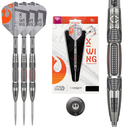 TARGET x STAR WARS - 22g - X WING - Steel Tip Swiss Point - 90% Tungsten Darts