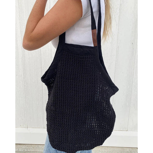 SAND CLOUD -  NET MARKET BAGS | BLACK